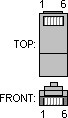 RJ12 MALE CONNECTOR ON KEYBOARD CABLE
